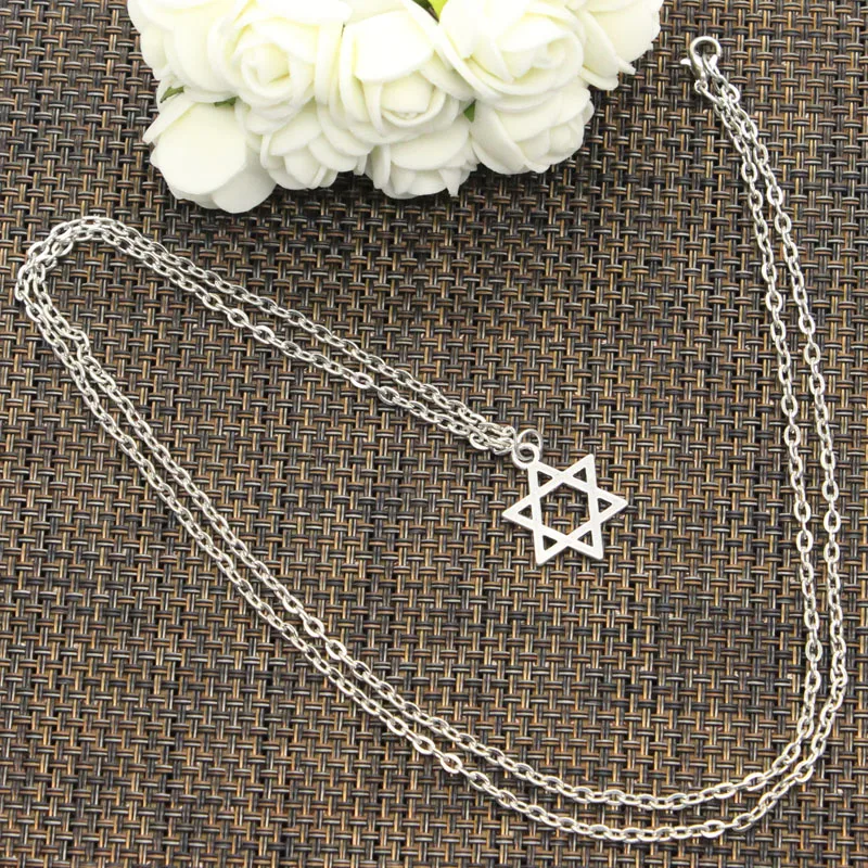 New Fashion Pendant Star Of David Shield Choker Charm Short Long DIY Necklace Factory Price Handmade Jewelry