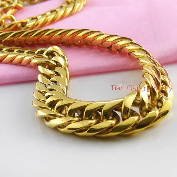 Details about   20mm 7-40" Gold Silver Stanless Steel Charm Men's Cuban Chain Heavy Necklace