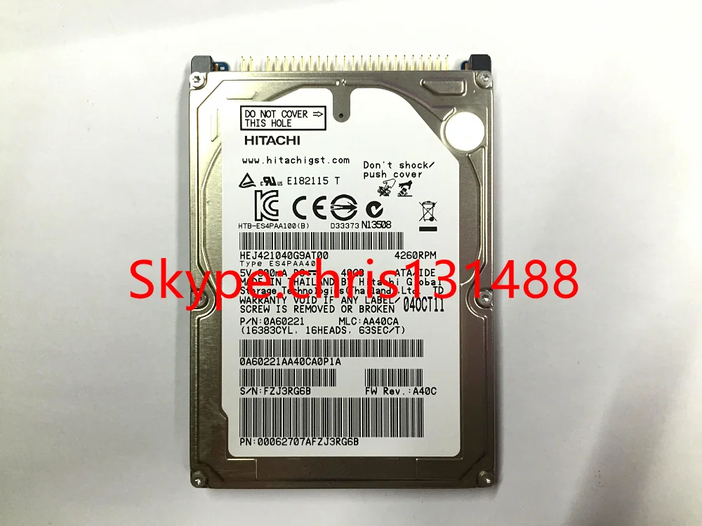 FREE SHIPPING Disk drive HEJ421040G9AT00 40GB For HITACHI Car HDD