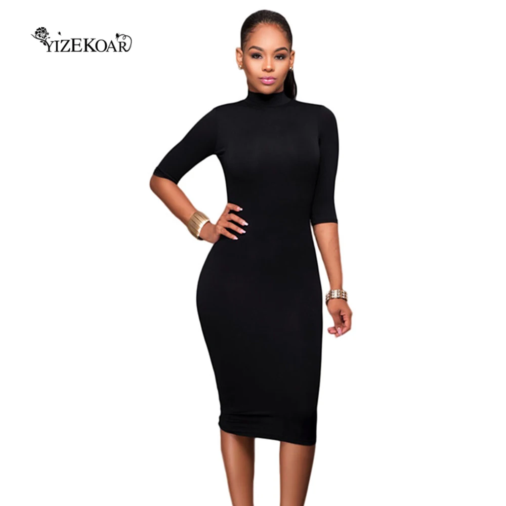Mock Turtleneck Dress