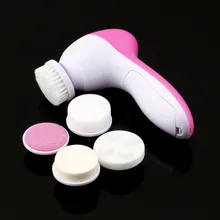 1set 5 in 1 Electric Wash Face Machine Facial Pore Cleaner Body Cleaning Massage Mini Skin Beauty Massager Brush Wholesale