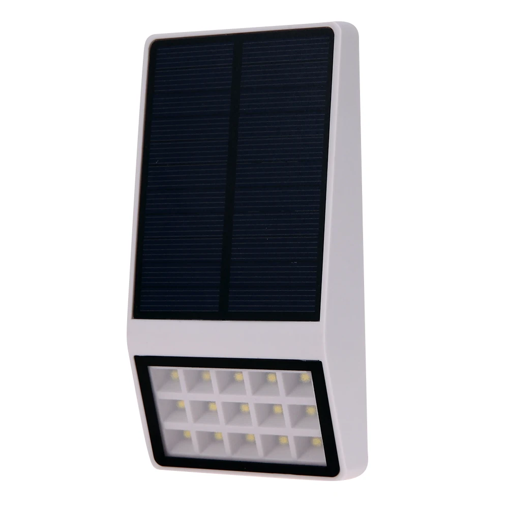 

15 LED Solar Light Waterproof IP65 18650 Lithium Battery White light Solar Powered Outdoor Fence Garden Light Lamp
