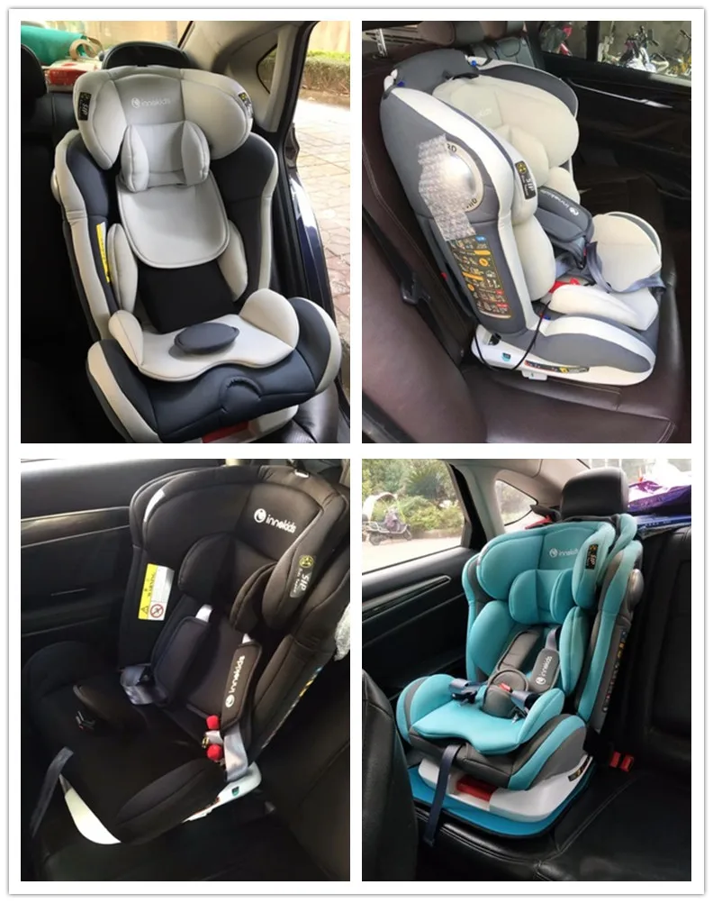 YC05S  Innokids Child Safety Seat 360 Degree Rotating Car with 0-12 Years Old Baby Can Sit and Lay Isofix Latch  grey