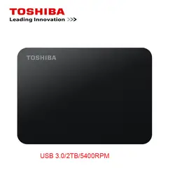 Оригинальный Toshiba 2 ТБ Мобильный HDD 2,5 "USB 3,0 5400 об/мин привод внешнего жесткого диска 2000 Гб Высокое Скорость 1 ТБ внешний жесткий диск