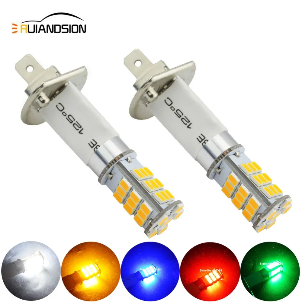 

2x High power 4W H1 Car Auto Fog Lights Bulb Driving Light 2835 33SMD 3000K Yellow Car Leds Trucks 12V 24V Red White Blue Green