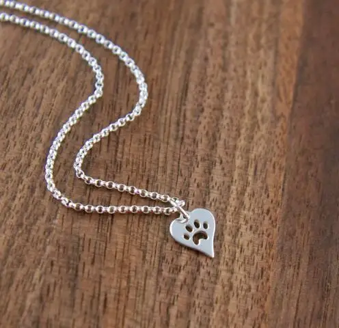 Ожерелье Jisensp женское летнее с принтом лапа собаки|heart necklace|fashion necklacenecklace fashion |