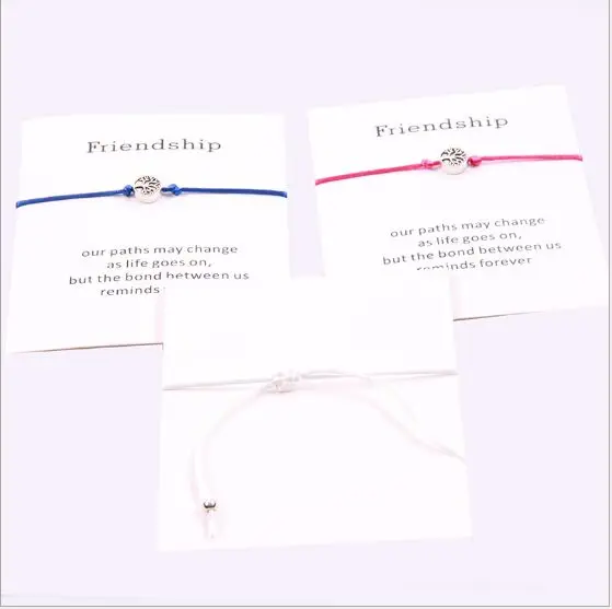 

1pc Life Tree Charm Bracelets for Women Men Children Lucky Red String Friendship Wish Bracelets Jewelry Adjustable 7741B-7744B