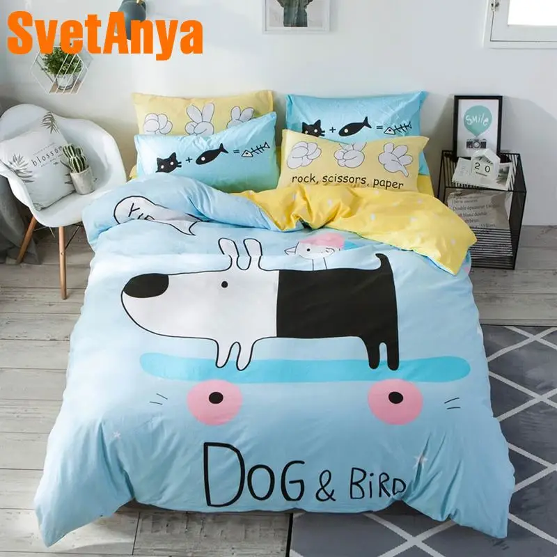Svetanya, хлопковый комплект постельного белья, постельное белье для собак и птиц(простыня, наволочка, покрывало, комплекты) для детей и взрослых