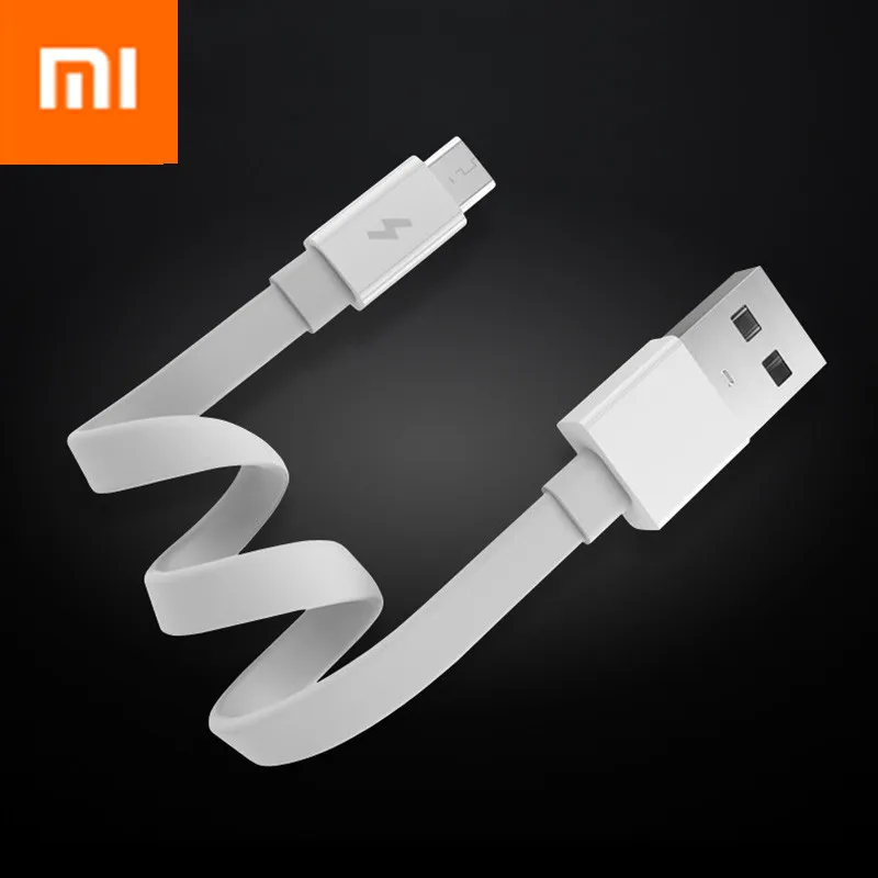 

Original XIAOMI 32cm Micro USB White Noodle Flat Cable Date Sync For Powerbank MI1 1S 2 3 4 max REDMI 5 note5 5plus 5A note4 4X