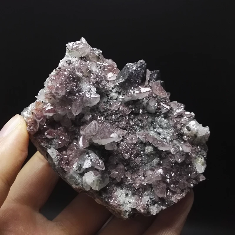 

309.8g NATURAL Stones and Minerals Rock Amethyst Purple Crystal WHITE Calcite symbiosis RARE ORE UNIQUE Perfect Specimens #18