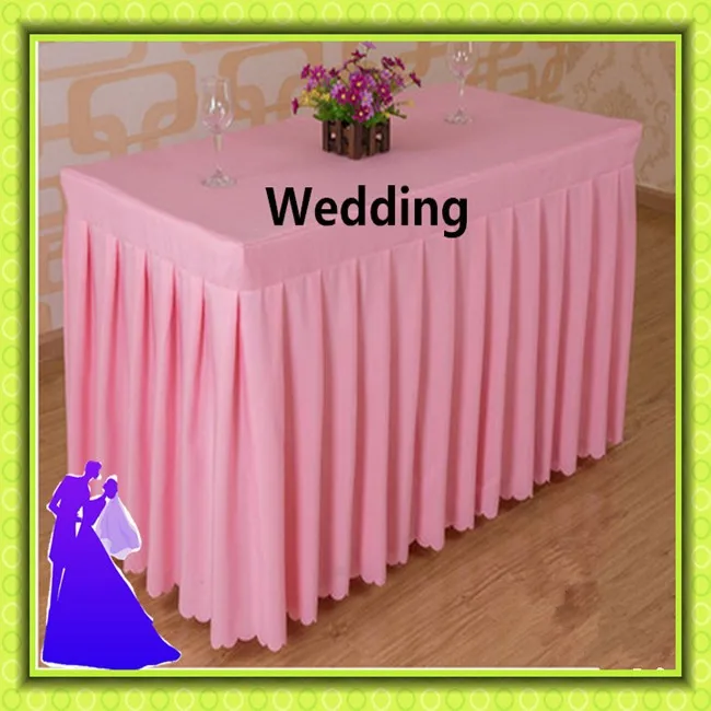 Marious Brand Free shipping cheap table skirt polyester table skirt for