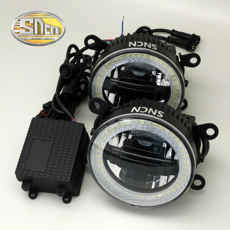 SNCN 3-в-1 функции авто светодиодный Ангельские глазки дневного светильник автомобиля проектор противотуманная фара для Nissan Pathfinder R51 2005