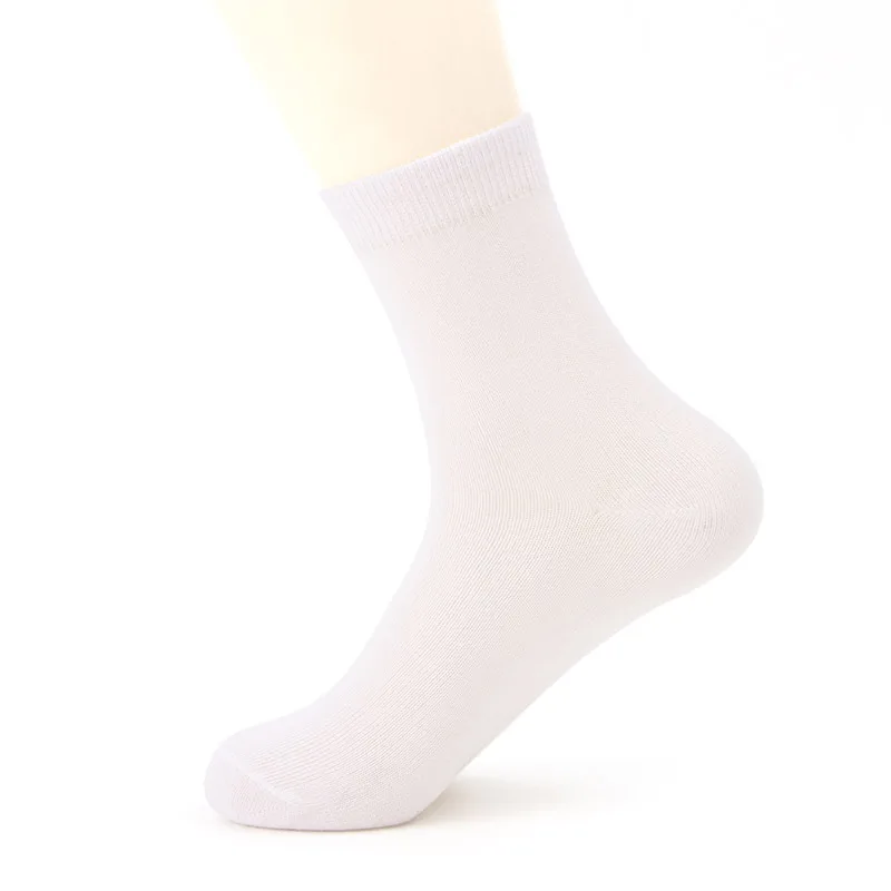 1 пара бизнес мужские носки harajuku calcetines hombre простой классический носок мужские дышащие одноцветные хлопковые носки - Цвет: white