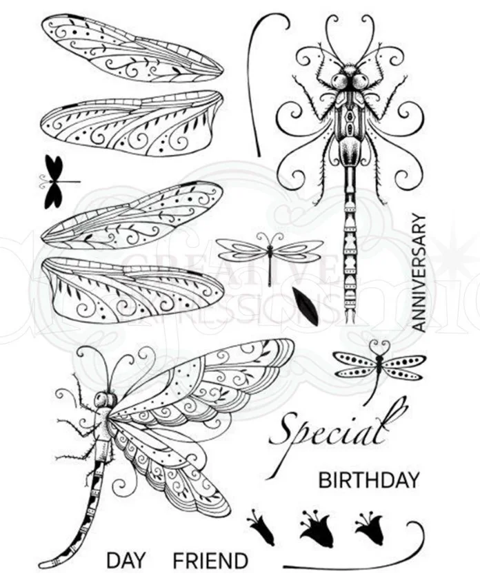 

Dragonfly Transparent Clear Stamp for DIY scrapbooking seal Card Making C75