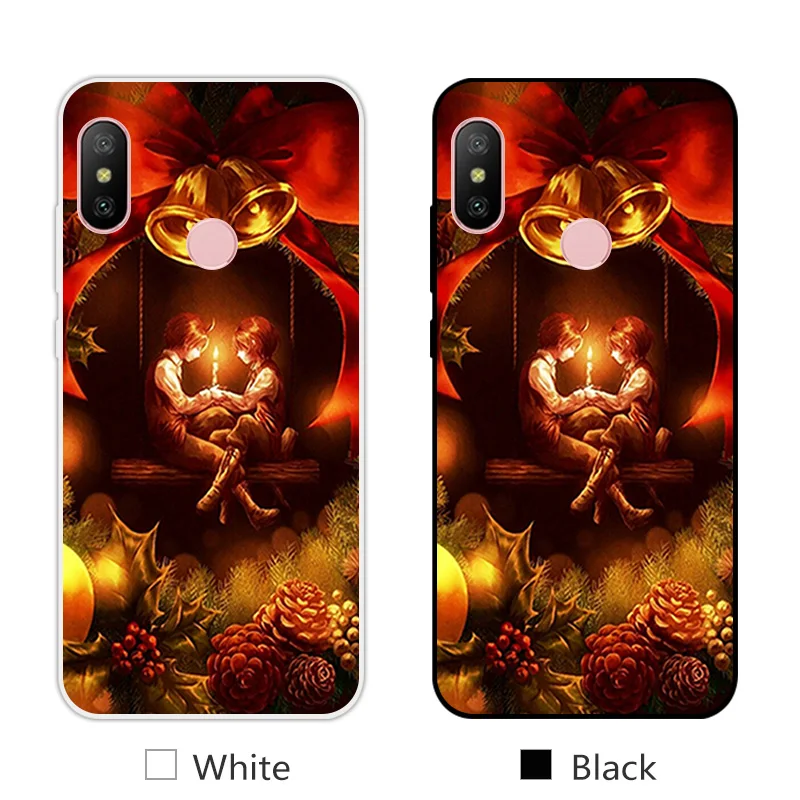 19 Чехол для телефона для Xiao mi Red mi 6 Pro TPU силиконовый черный матовый чехол 5,8" для Xiaomi mi A2 Lite дизайн для рождественского сезона - Цвет: 19