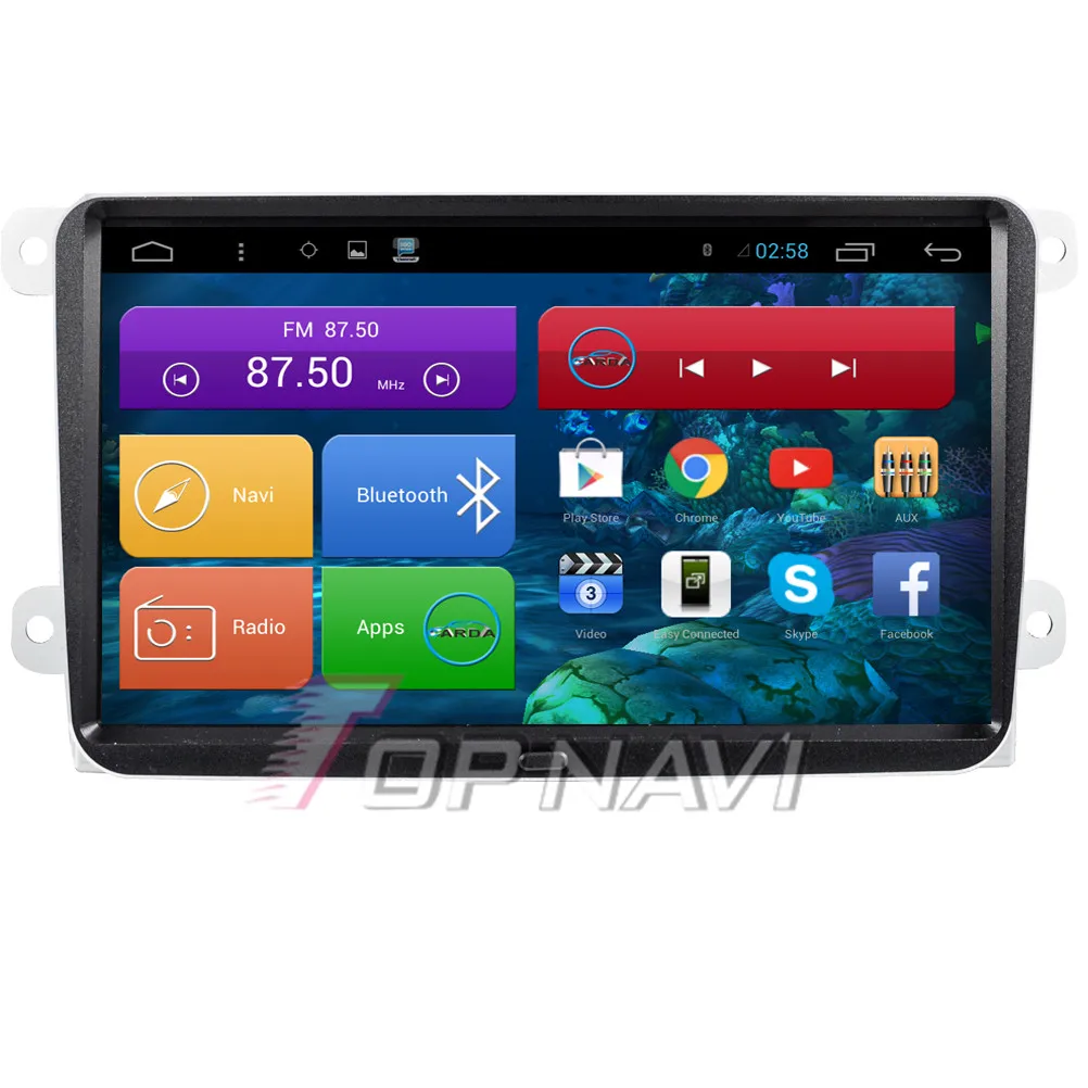 Sale Topnavi 9" Quad Core Android 6.0 Car GPS Navigation for VW Magotan Autoradio Multimedia Audio Stereo,NO DVD 8