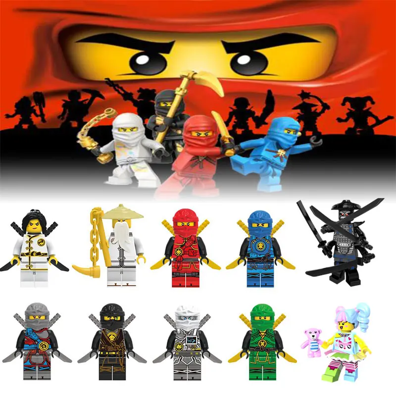 

LEGOing Ninjago Figures Compatible LegoINGly Ninja Sets Adventure Time Master Wu Batman Building Blocks Toys Gifts for Children