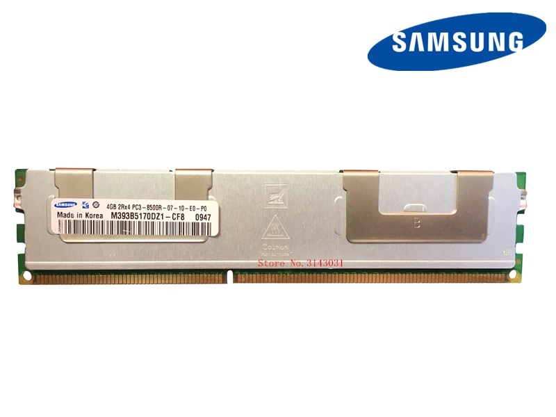 Samsung Серверная память DDR3 4 ГБ 8 ГБ 1066 МГц ECC REG регистр DIMM PC3-8500R ram 240pin 8500 4G