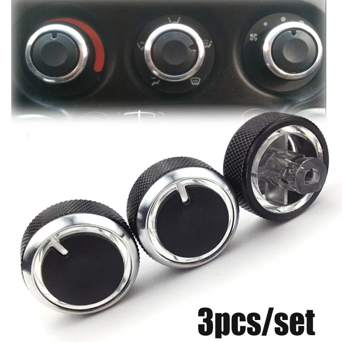 3Pc For Chevrolet Spark 1998 2005 Car AC Knob Air Conditioning Heat