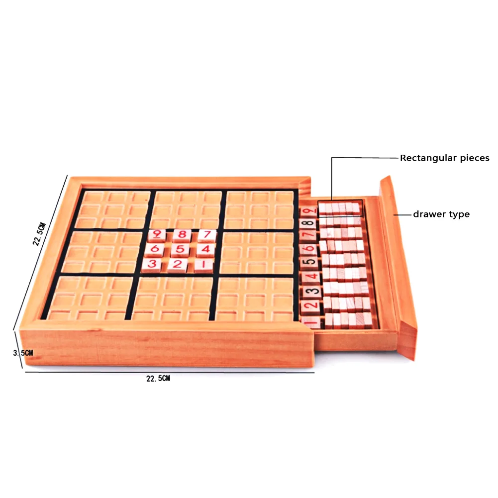 Wooden Sudoku Number Game Puzzles Toys for Kids Adult Math Baby Toys Jigsaw Table Game Learning