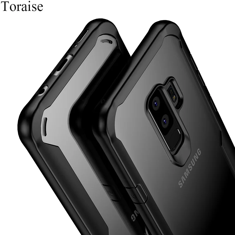 

Toraise For Samsung S9 Case Silicone TPU Frame Acrylic Transparent Back Cover Case for Samsung Galaxy S9 Plus galaxy s8 Plus S 8