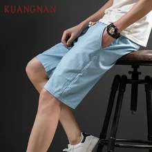 KUANGNAN Япония стиль однотонные повседневные шорты мужские спортивные мужские шорты летние мужские шорты хлопок Мужская одежда новое поступление
