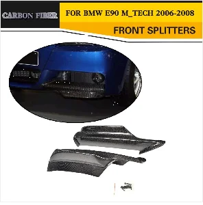 Углеродное волокно гоночный автомобиль передний разделитель для губ для BMW 3 серии E90 M Sport бампер только 2006-2008