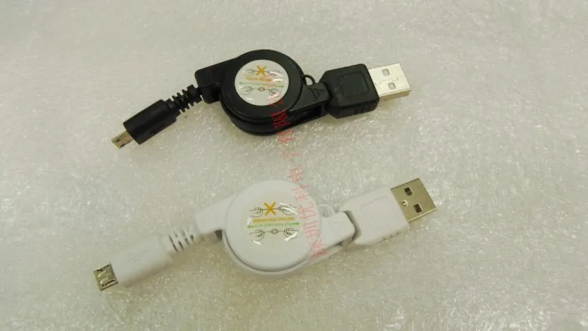 Для истинного USB2.0 Выдвижной Кабель micro Зарядка данных интерфейсы медь Толстая линия черный и белый Просо для телефона samsung