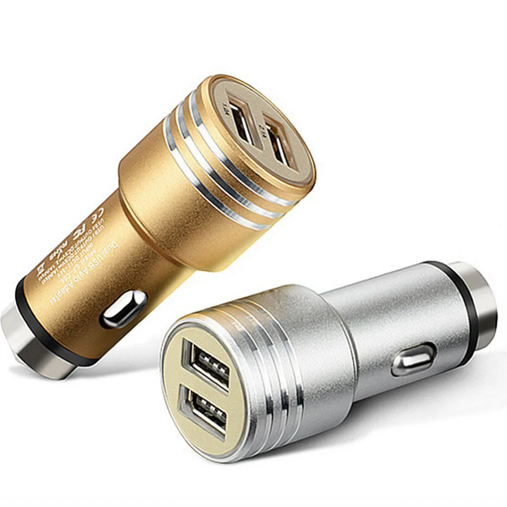 المزدوج USB شاحن سيارة 2 الموانئ محول مع سيارة الهروب الطوارئ سلامة المطرقة