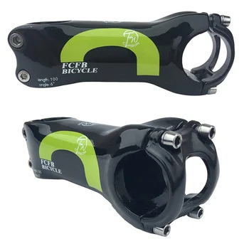 

fast shipping FCFB FW green C-shaped road mtb bike carbon stem bicycle stem carbon stem road angle 6 or angle 17 /70-130mm