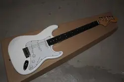 Оптовый заказ Средства ухода за кожей эбони Stratocaster с synchronizec тремоло белый Электрогитары 11-12