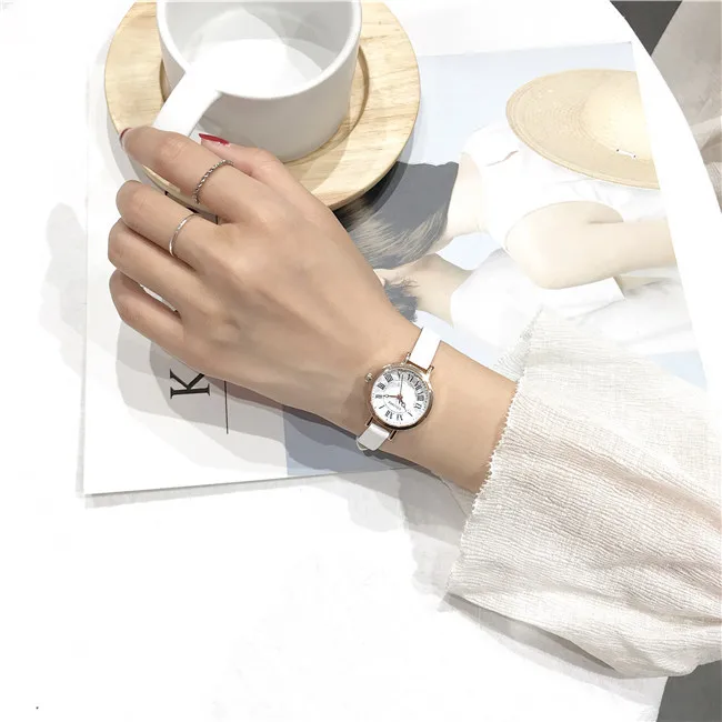Мини тонкие женские часы-браслет, роскошные Брендовые женские часы, Модные Винтажные маленькие женские часы с циферблатом, Relogio Feminino - Цвет: White