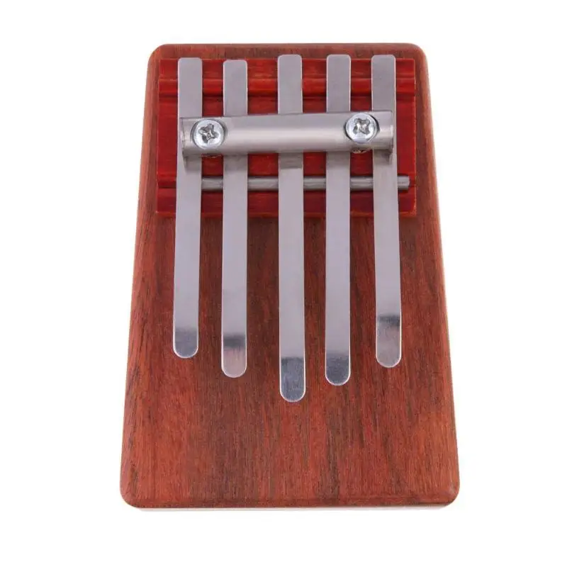 5 ключей Kalimba Mbira Likembe Sanza Finger «пианино для больших пальцев» инструмент из розового дерева «пианино для больших пальцев» металлические мешалки