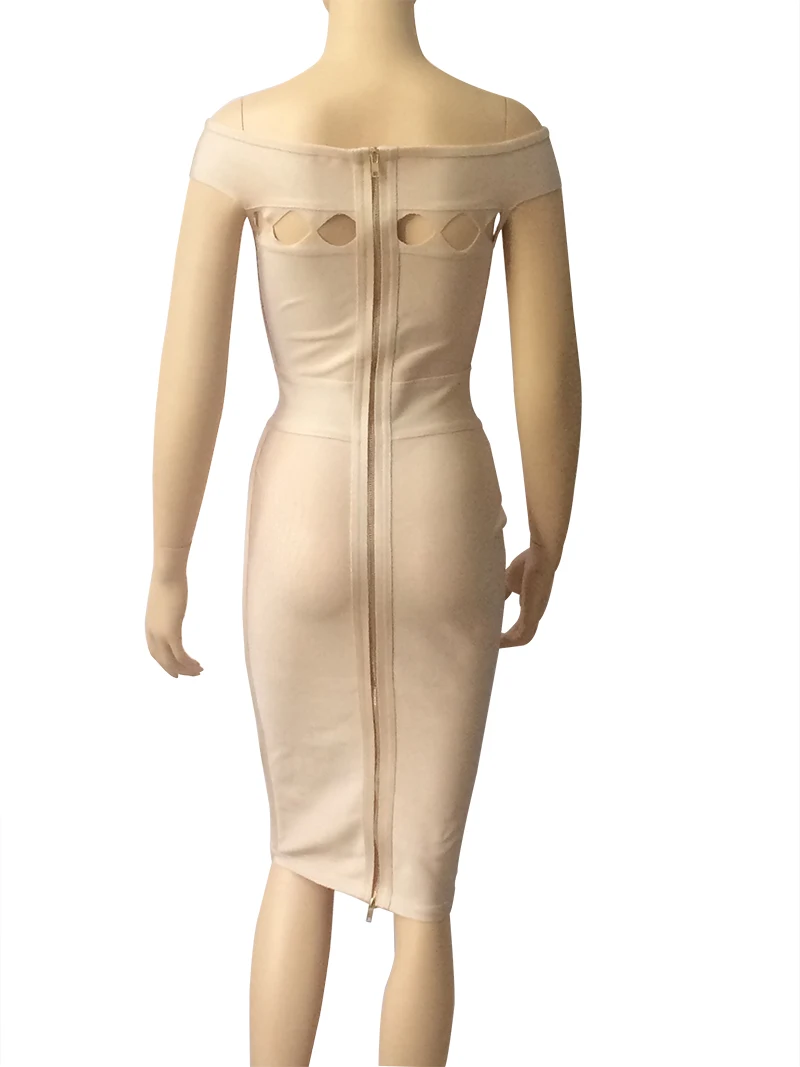 Club Cou Photo Évider Sexy 2018 Slash Nouveautés L'épaule Md692 Moulante Genou Bandage As De Robe Gaine Longueur Femmes Parti U1qFpRYw