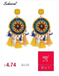 Sehuoran OOrbellen Boho серьги-подвески для женщин Aretes Brincos подвеска в виде змеи модное ювелирное изделие массивные свадебные серьги