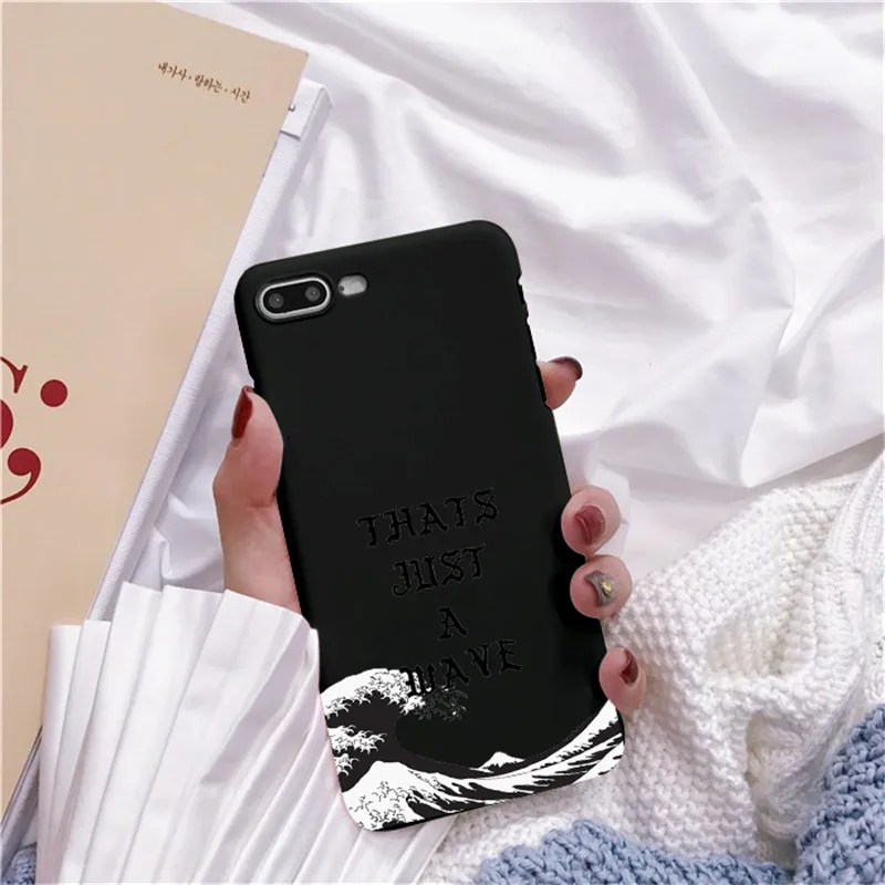 TPU Большая волна от Kanagawa чехол для телефона iphone 6 6S 7 8 plus X XS MAX XR 5 5S SE японская морская волна океан задняя крышка Coque - Цвет: TPU