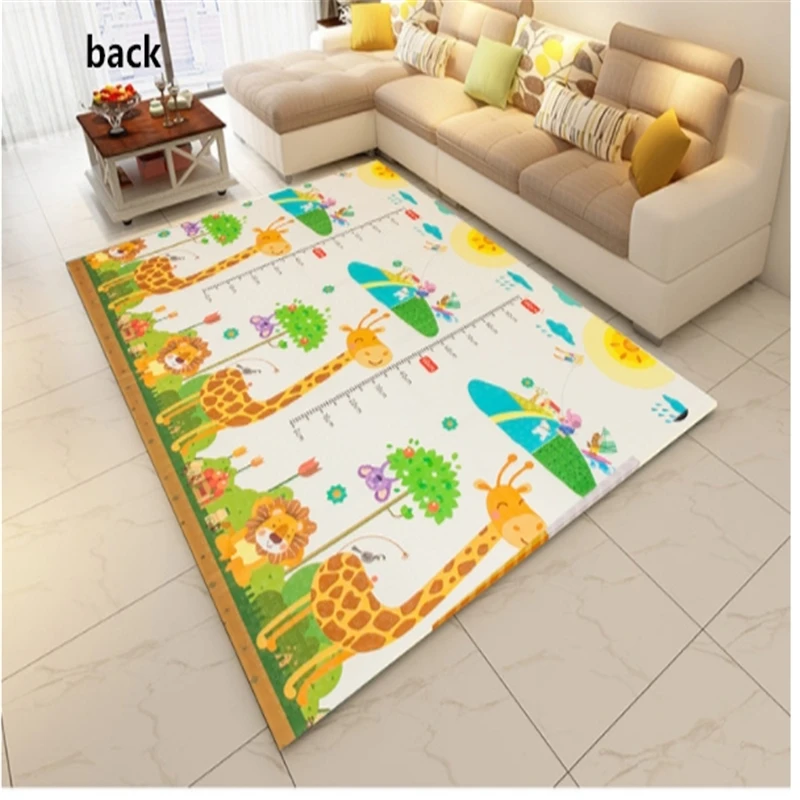 

XPE Folding Toy Crawling Mat 1.8*2.0M Foam Two-Sided Pattern Baby Climbing Mat ChildrenThickening Game Pad Living Room Home Mat