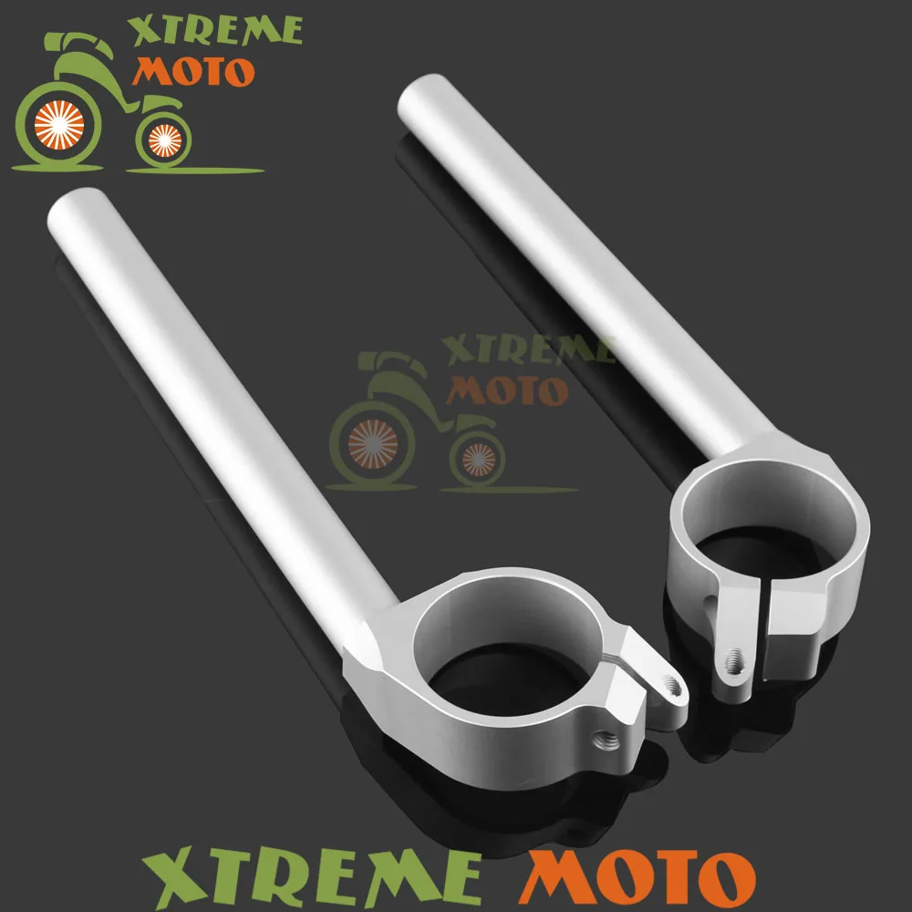 

Silver Aluminum Fork Tube Adjustable Handlebars Handle Bar Clipons Clip-on For Yamaha YZF R6 YZF-R6 2006 2007 2008 2009 2010