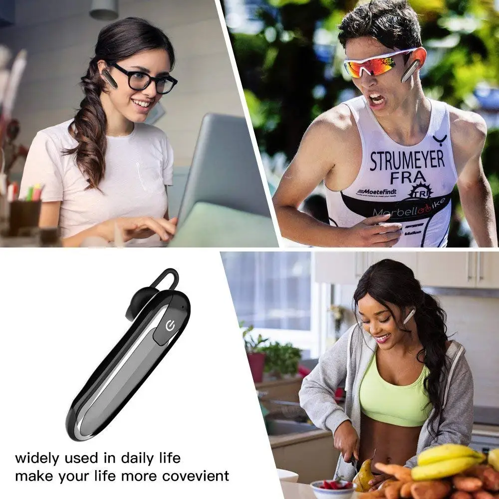 GDLYL Handsfree Business Bluetooth Headphone With Microphone Voice Control Wireless Bluetooth Headset For Drive Noise Cancelling