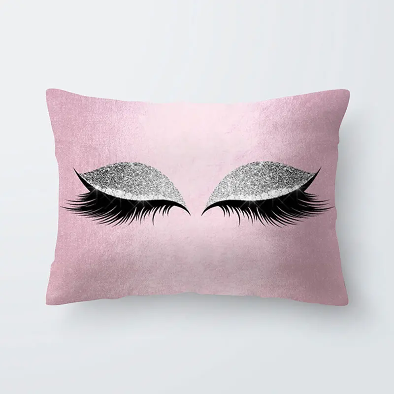 

Soft Velvet Eyelash Out Cover Throw Pillows Luxury Printed Pillowcase Marble Pillow Cases Fronha Pillows For Living Room 30x50cm