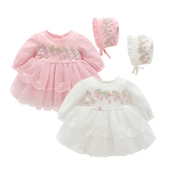 

2019 Summer Baby Baby Child Girl Lace Puff Princess Dress Clothes Crew Neck Brief Above Knee Polyester Party Casual Daily