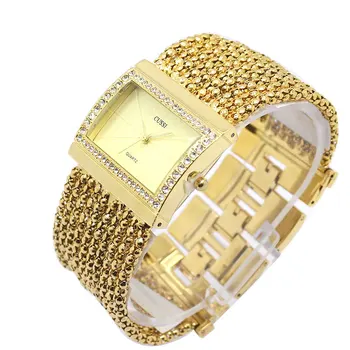 

Ultra-thin Fashion Women 's Square Wristwatch Stainless Steel for Women Bangle Watch Crystal Female Bracelet Watches