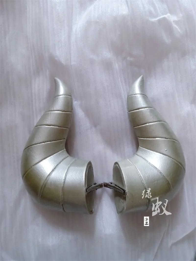 White with carve Супер Марио Bowsette Kuppa Koopa Hime принцесса косплей белые рожки ручной работы реквизит Хэллоуин вечерние реквизит - Цвет: White with carve