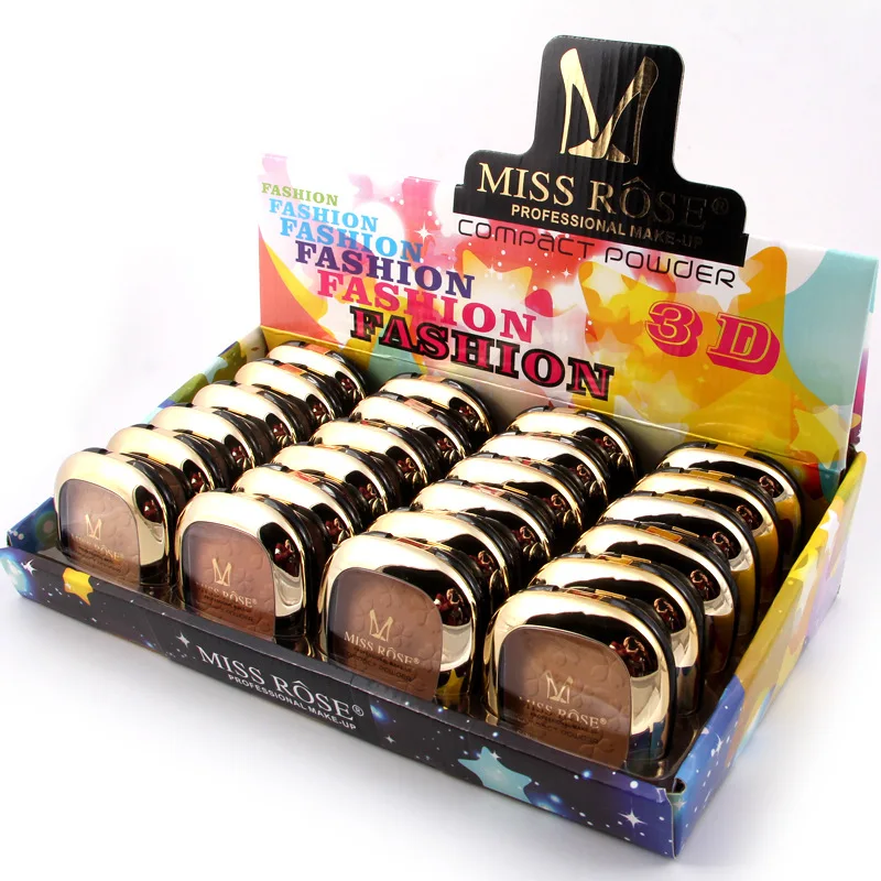 

MISS ROSE 3D Compact Expert Dual Powder Complexion Makeup Flattering Soft-focus Finish for African Woman an instantly Flawless