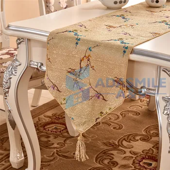 

Chinese Plum Flower Design Home Decoration Table Runner Dinning Table Flag Embroidery Party Wedding Table Cloth