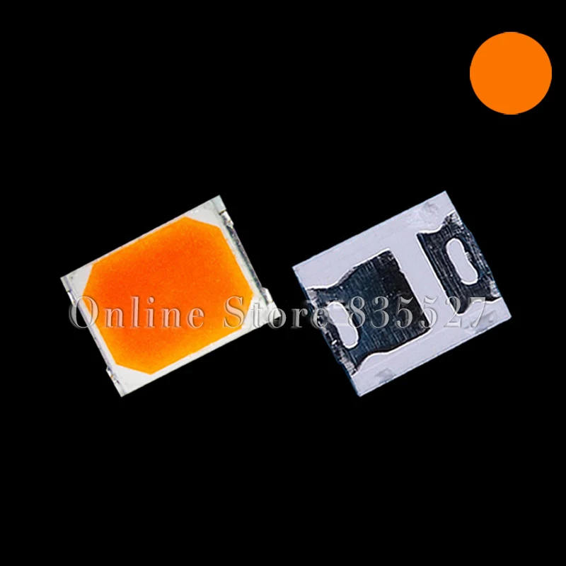 100 шт./лот SMD LED 2835 Светодиодные лампы 0 2 хайлайтер Вт оранжевый Янтарный