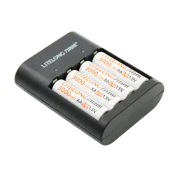 Новый продукт 4 шт. 1,5 В 3000mWh AA литий-полимерный литий-ионный Литий-полимерный аккумулятор avec комплект зарядного устройства + 1 USB charger