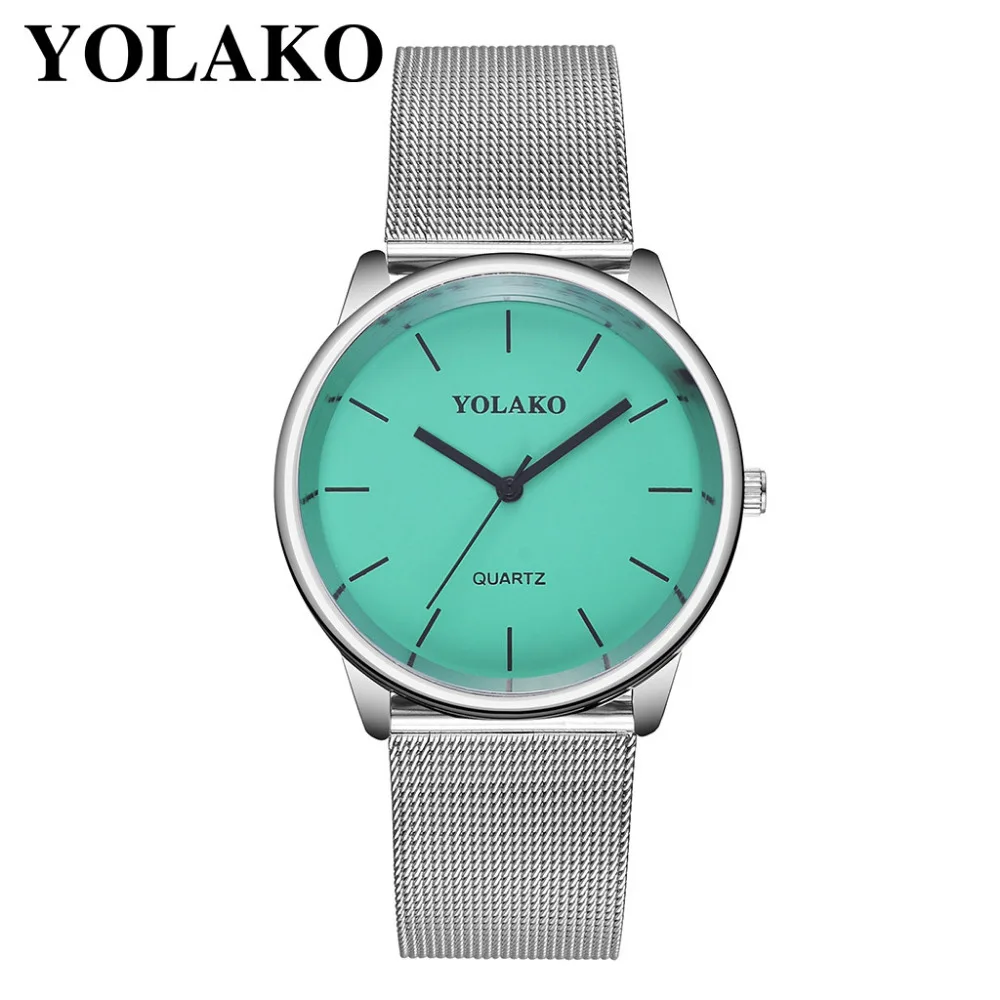 

YOLAKO Women Watches Fashion Casual Ladies Stainless Steel Mesh Belt Watch Analog Quartz Hot Sale High Quality reloj mujer AA4