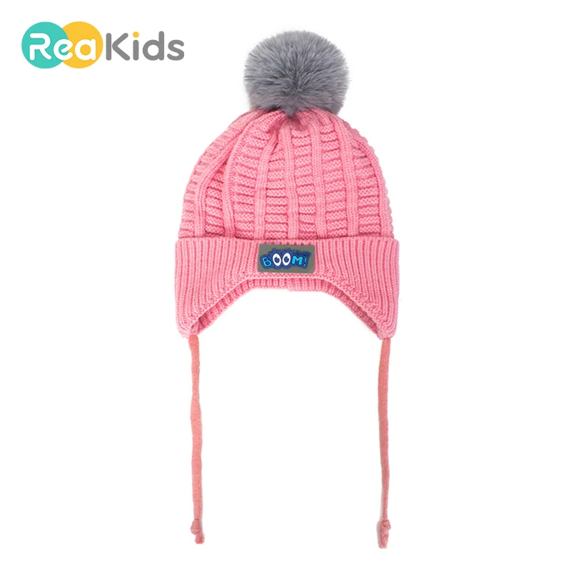 

2019 Fashion Baby Pom pom Winter Hat For Boys Girls Ball Hat Kids Warm Knitted Hat Newborn Beanie Cap Fashion Cute Infant Cap