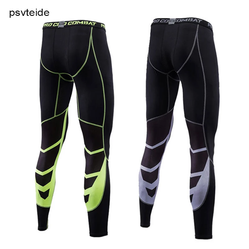 

psvteide Running Tights Men 3D Print Compression Pants Mens Leggings Patchwork Running Tights Men Compressao Mens Sport Pants